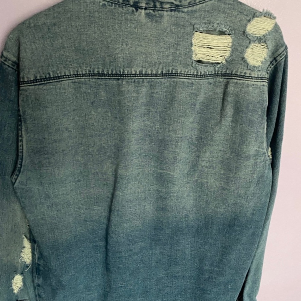 Fashion Nova Men's Blue Denim Jacket(Never Worn)
